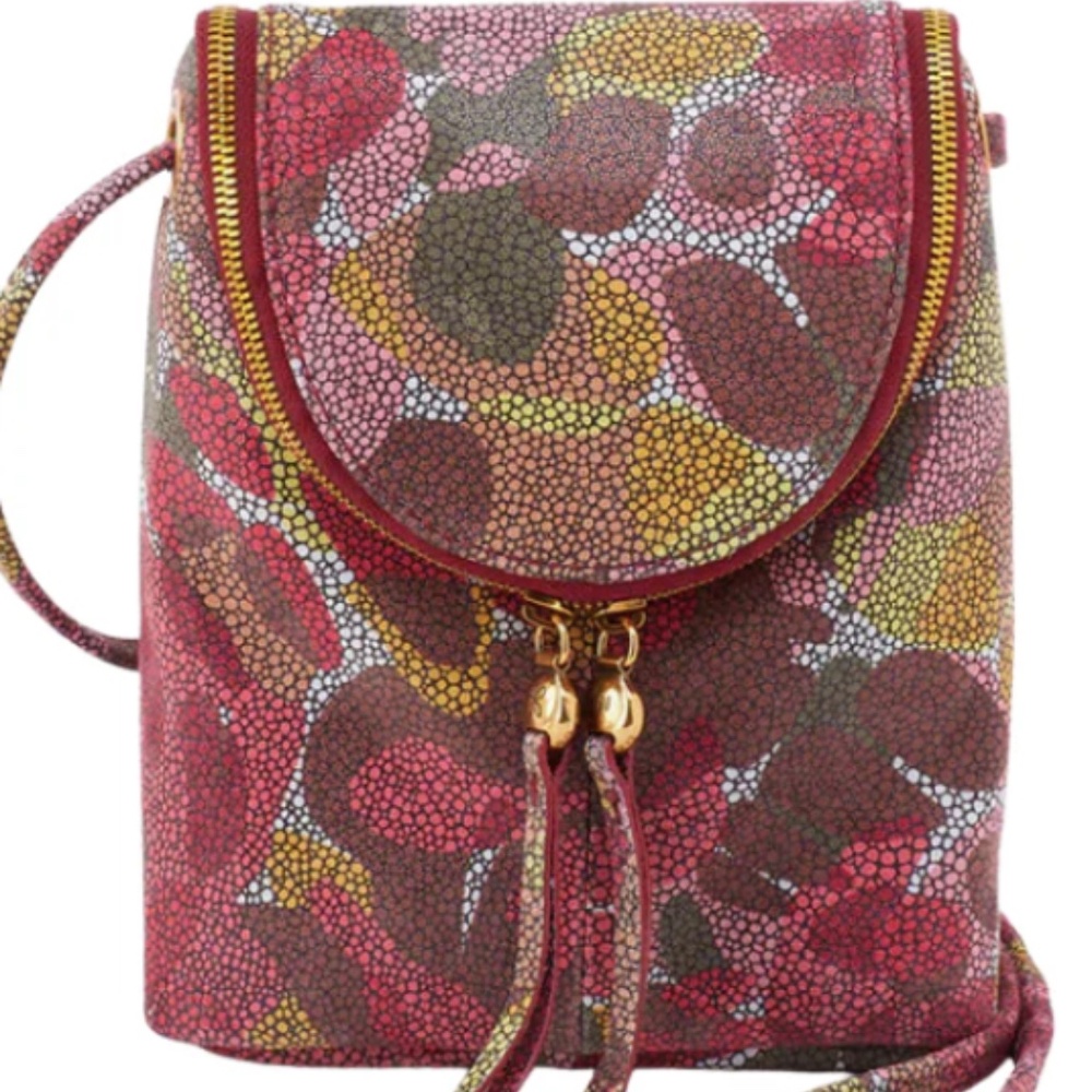 HOBO Fern Abstract Foliage Leather Crossbody